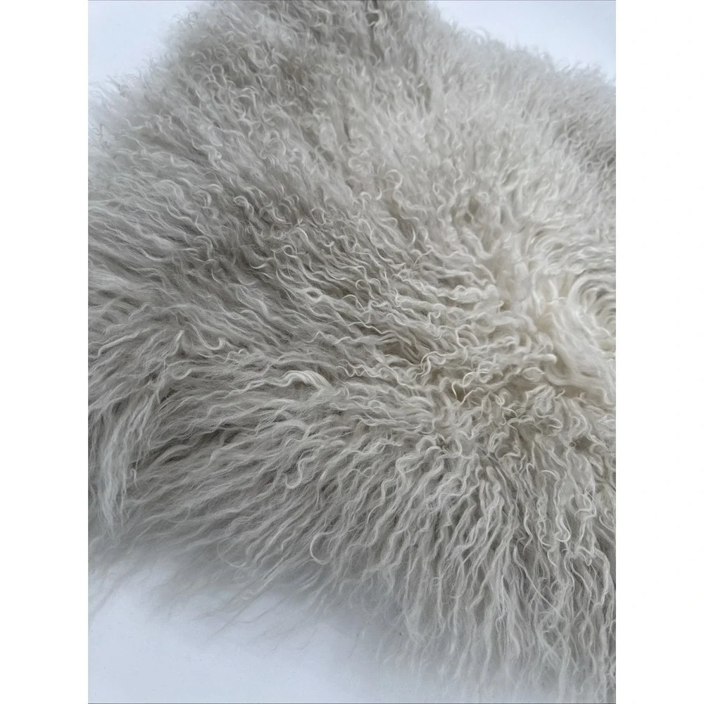 Rose Feather Mongolian Lamb Fur Wool Pillow Covers 18
